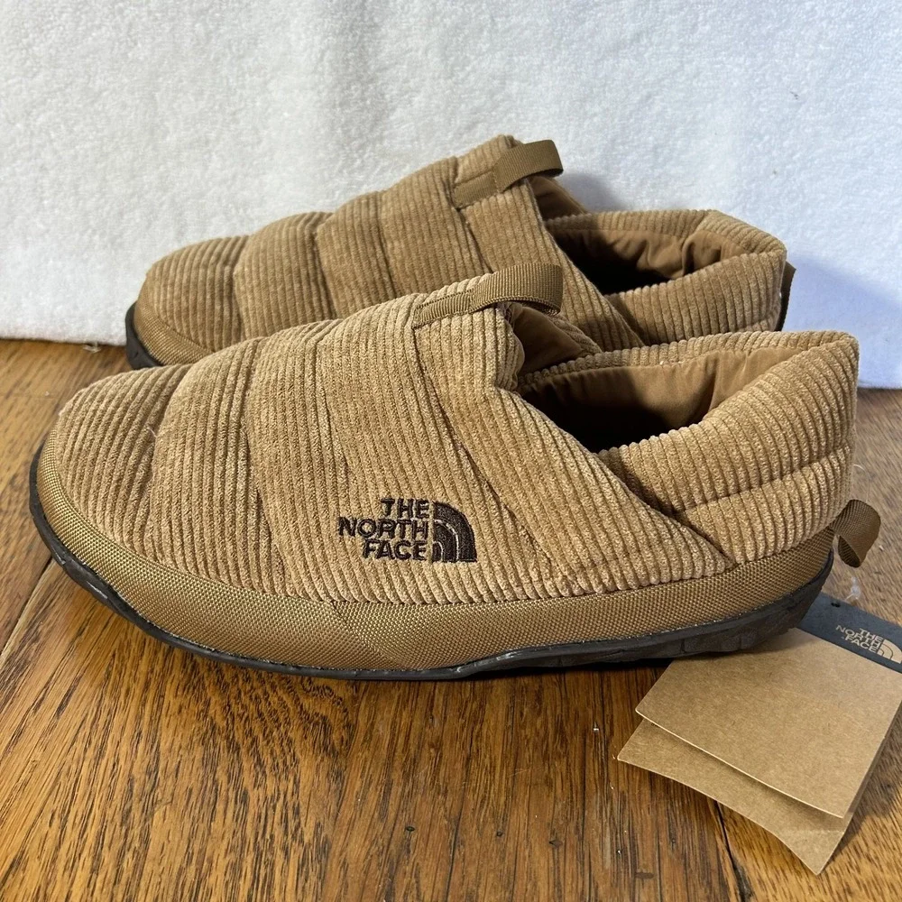 The North Face Mens Size 8 Ws 9.5 Brown Nuptse Mule Corduroy Slip On Shoes